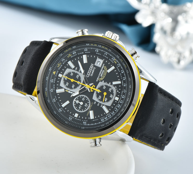 CITIZEN Relógios Masculinos Tendência de Luxo Quartzo Relógio Luminoso Calendário À Prova D' Água Multifuncional Relógio Automático Redondo Elegante Inoxidável