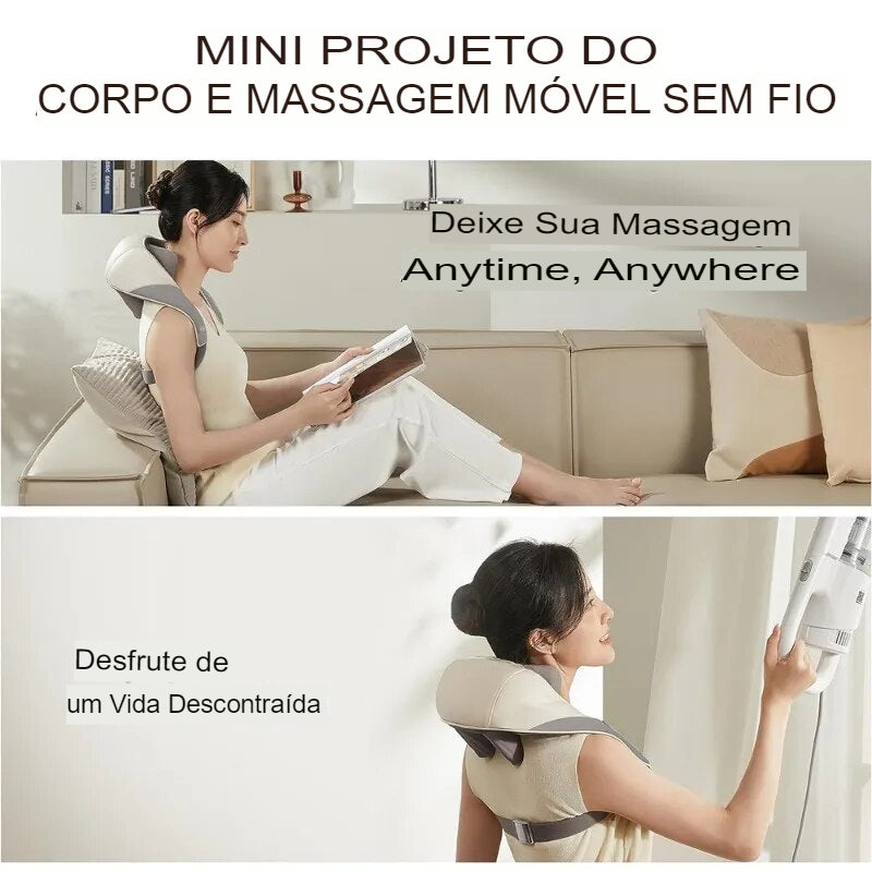 Massageador 5d Cervical  Aquecimento Aliviar a Fadiga Relaxamento Pescoço, Ombro, Costas, Shiatsu,
