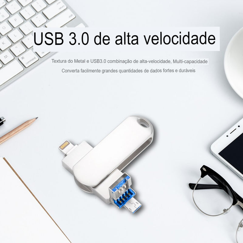 USB Memory Stick armazenamento externo Thumb Drive compatível com iPhone, iPad, Android, PC e mais dispositivos!