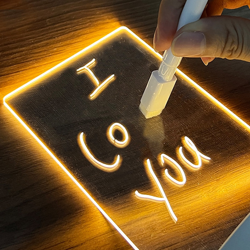 Luminária Criativa - Escreva e Deixe sua mensagem em LED -  USB